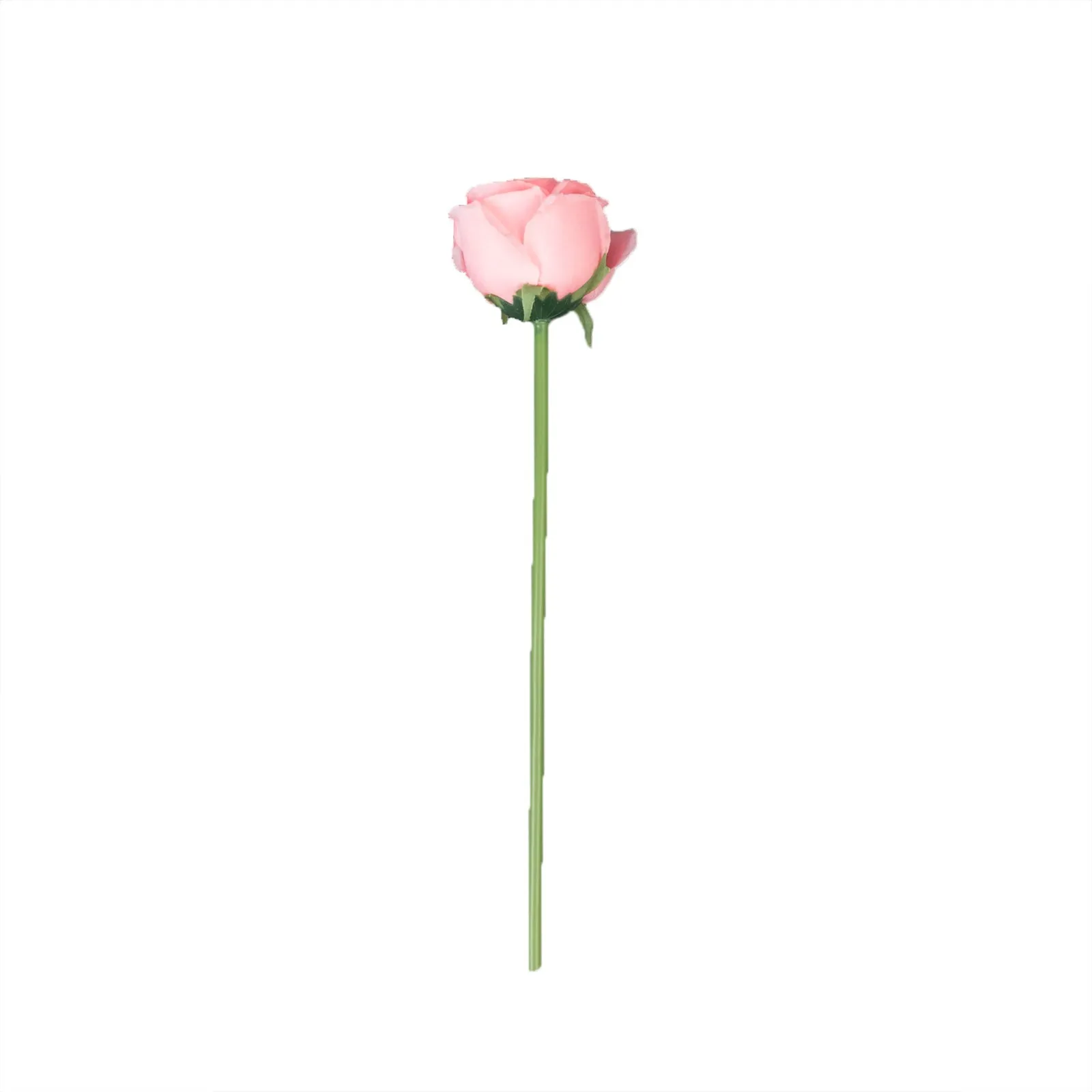 10 Pcs 12" Artificial Silk Roses - Pink, Single Stem Rose for Flower Bouquet Arrangements