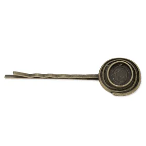 10X14mm Antique Silver Plated Brass Bobby Pin With bezel,length is 62mm,bobby pin,bobby blanks,hair pin,sold 10pcs/lot