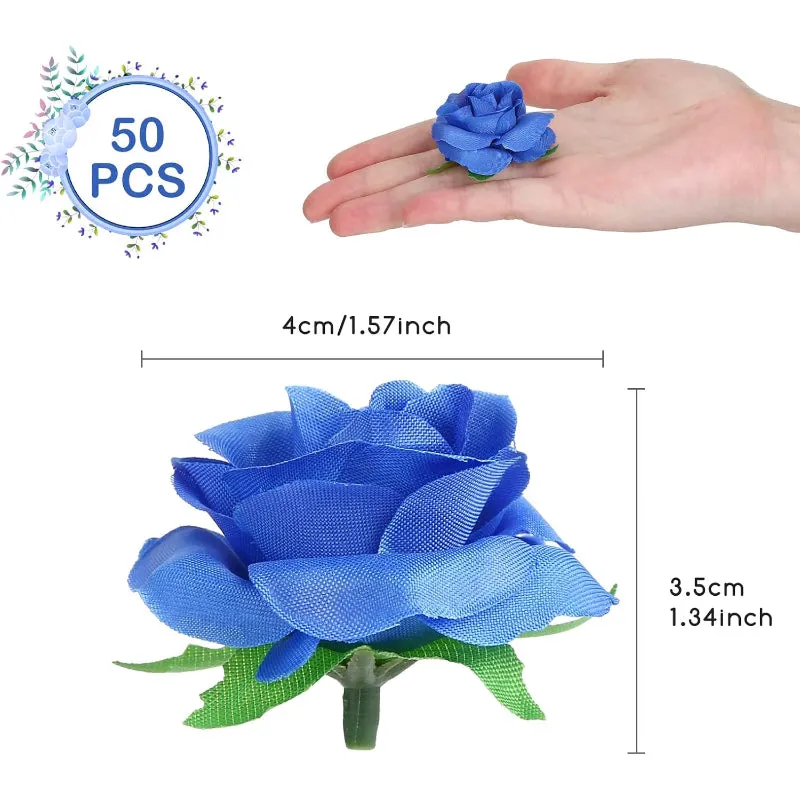 50 Piece Mini Artificial Roses For DIY Crafts And Event Decorations