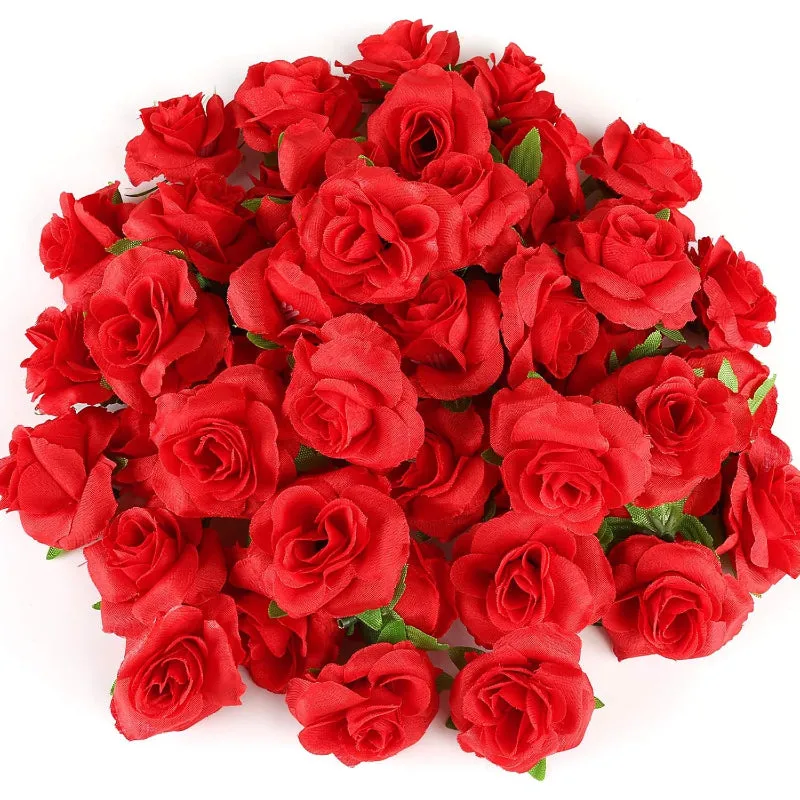 50 Piece Mini Artificial Roses For DIY Crafts And Event Decorations
