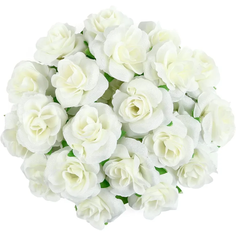 50 Piece Mini Artificial Roses For DIY Crafts And Event Decorations