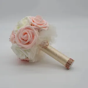 6-Inch Blush and Ivory Wedding Bouquet