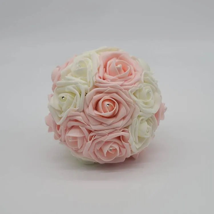 6-Inch Blush and Ivory Wedding Bouquet