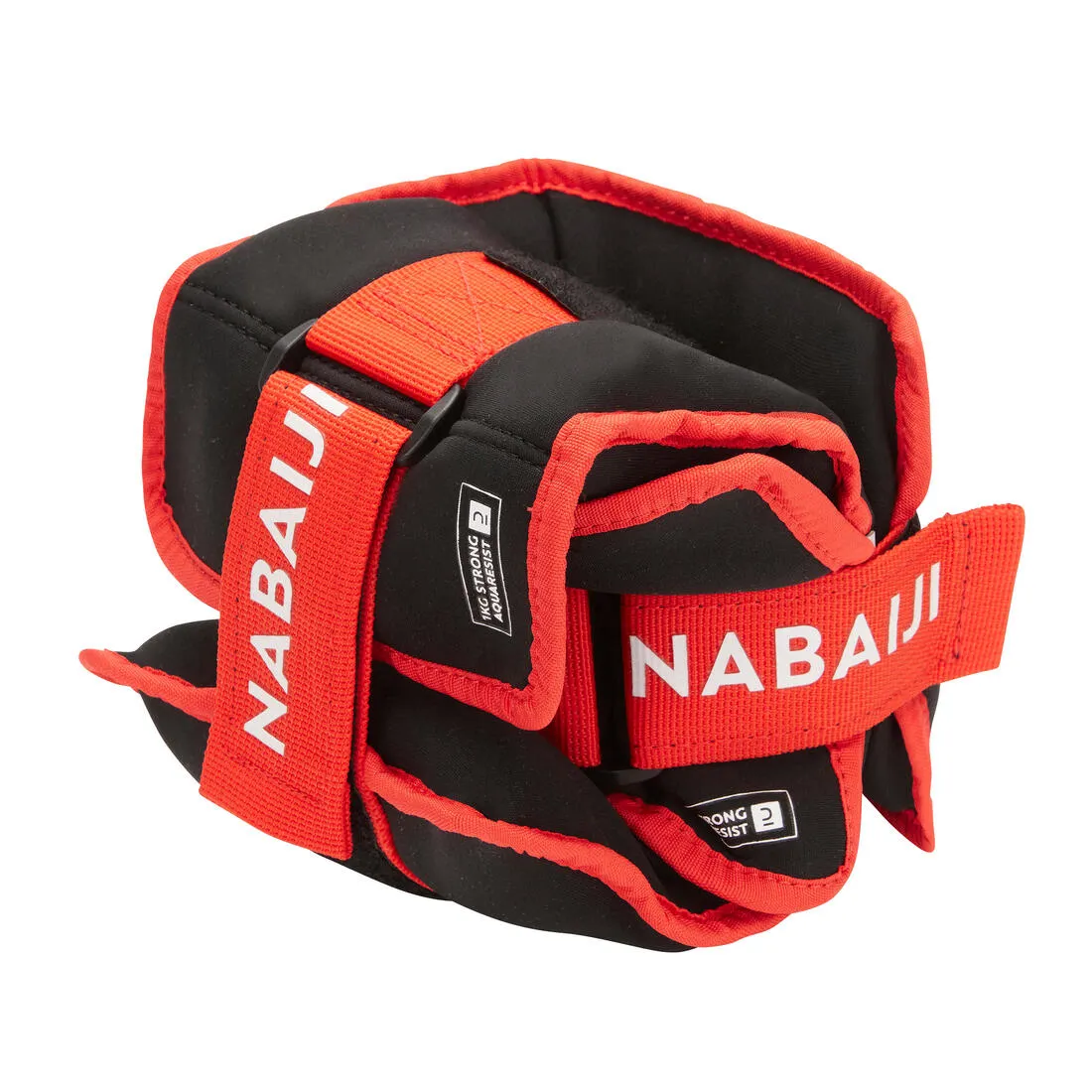 Aquafitness weighted wristbands with buckle 2*1 kg orange