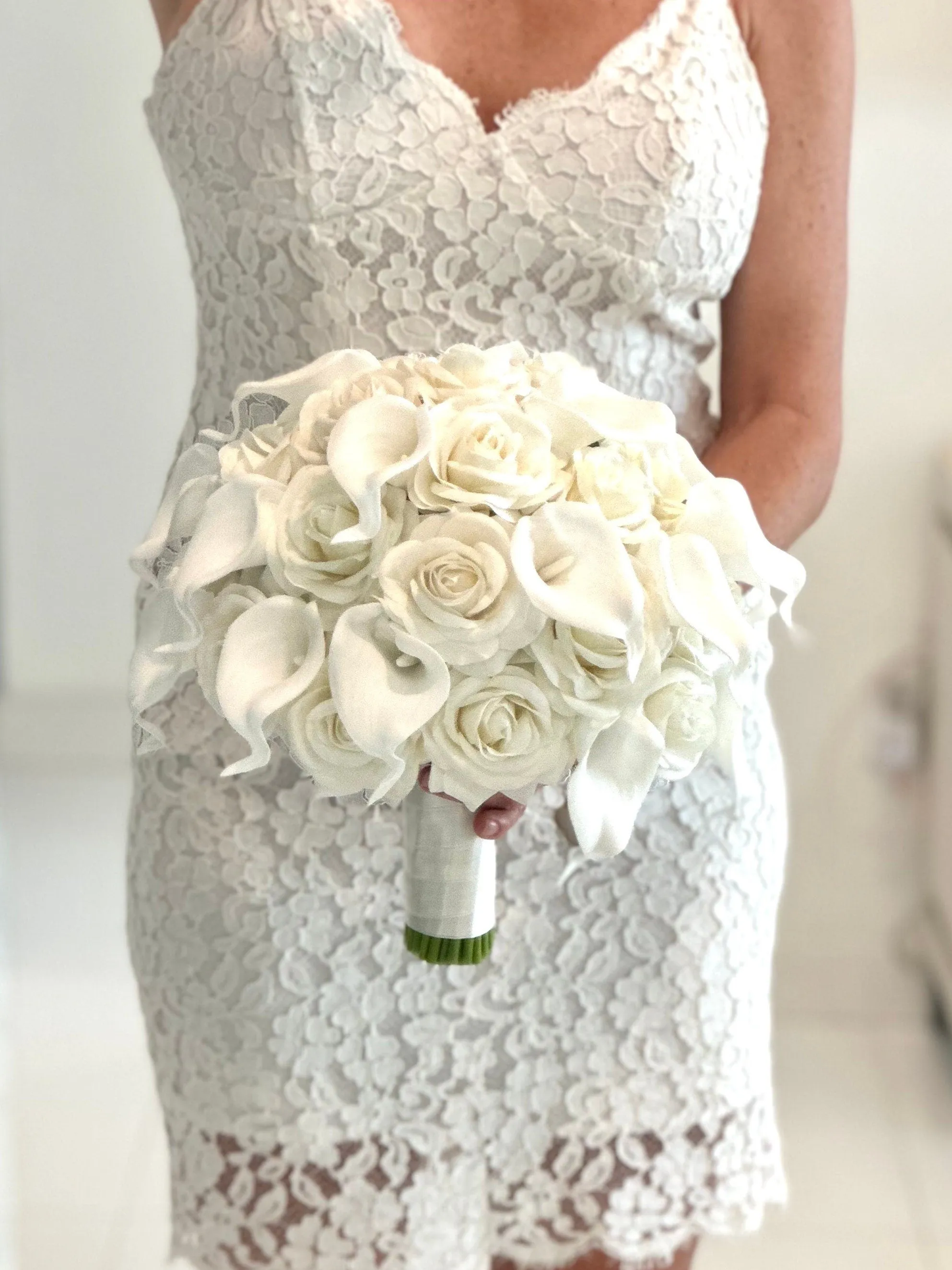Artificial Calla Lily and Rose Package, High Quality Artificial