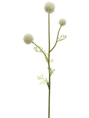 Artificial Fall Flowers Allium in Cream White
