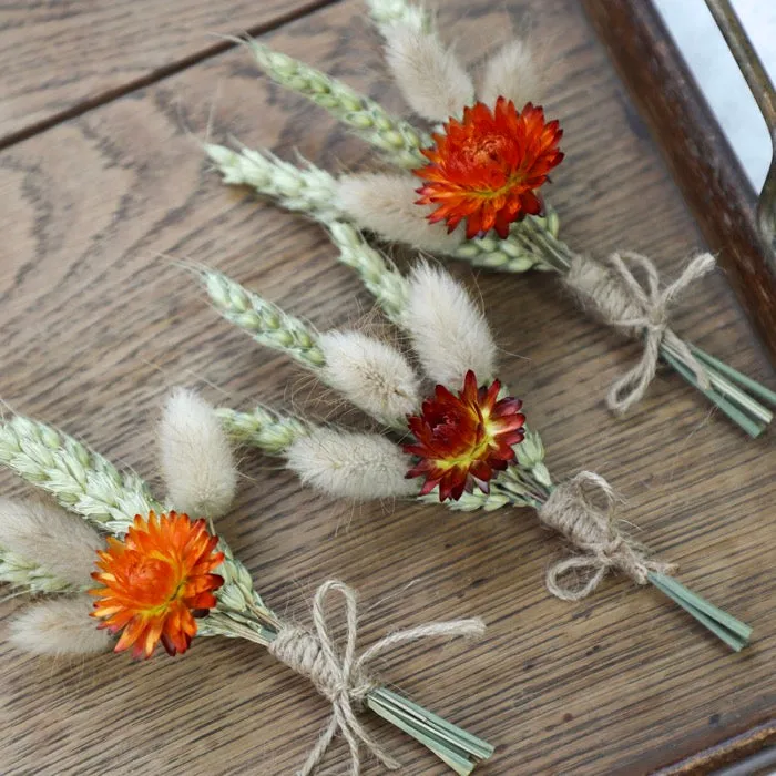 Autumn Glow Buttonhole (Pack of 3)
