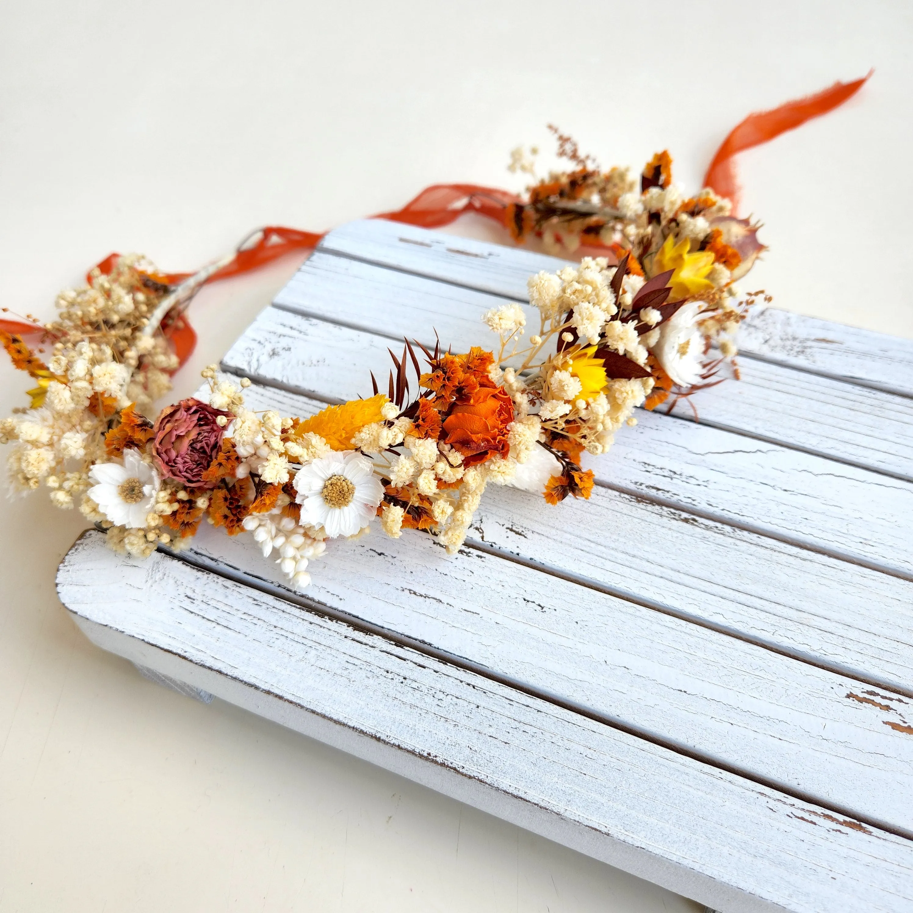 Autumn Wildflower Bouquet, Burnt Orange Dried Flower Bouquet, Wedding Flower Bouquet