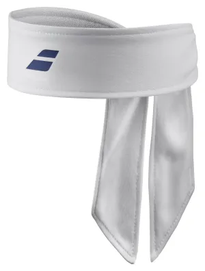 Babolat Tie Tennis Headband - White / Sodalite Blue