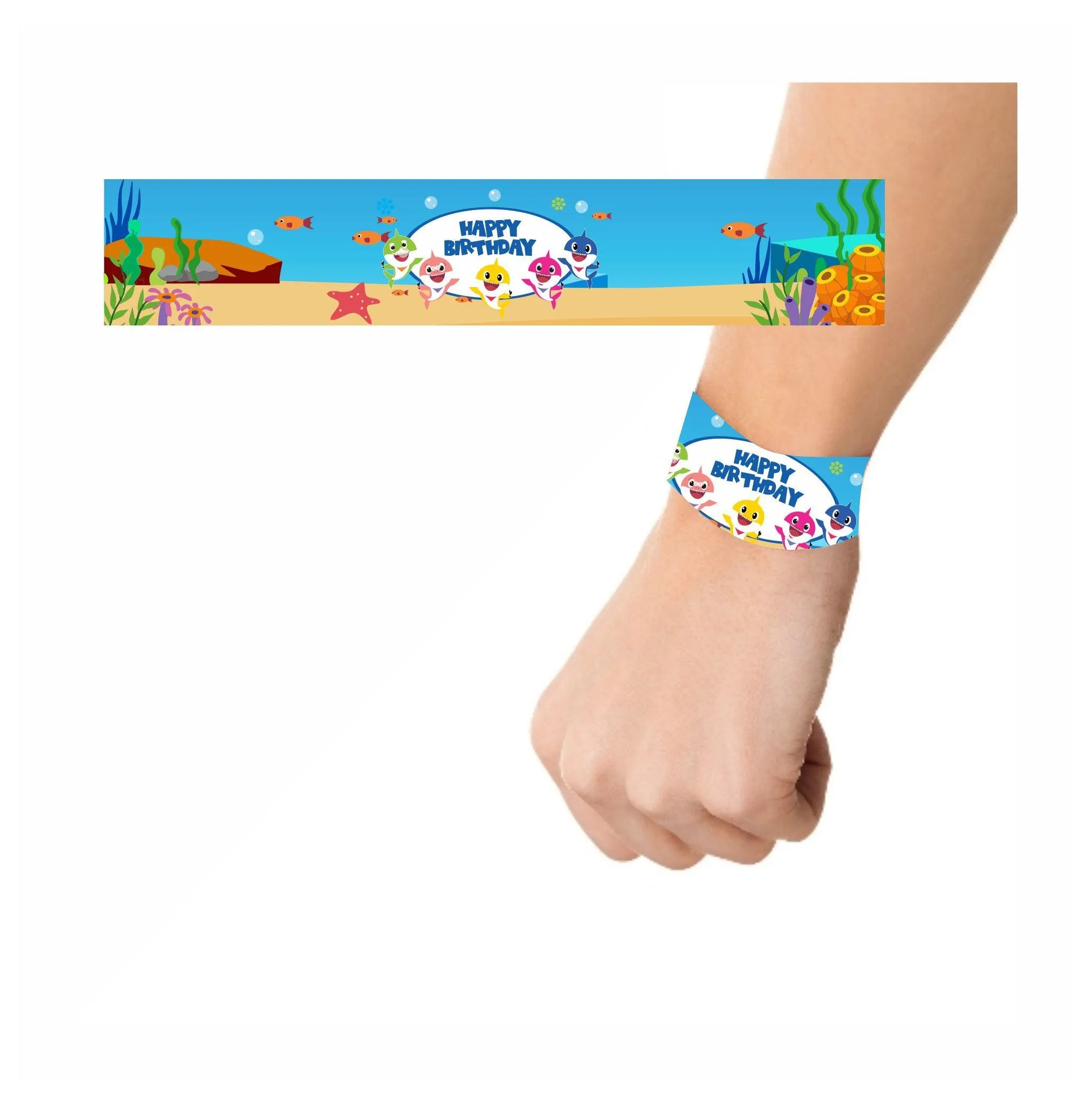 Baby Shark Theme Wrist Bands - Pack of 10