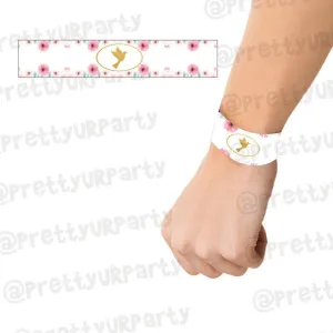 Baptism Pink Theme Wrist Bands - Pack of 10