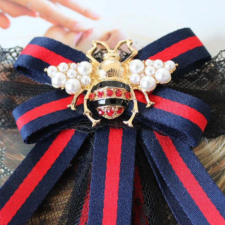 Bee Bow Lace Brooches PA3319