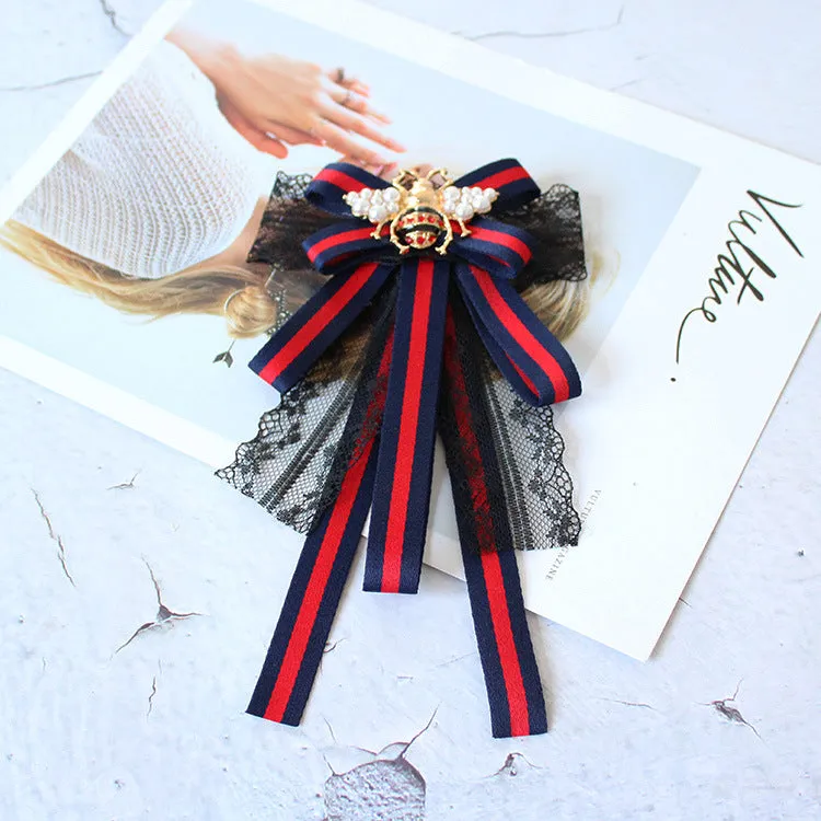 Bee Bow Lace Brooches PA3319
