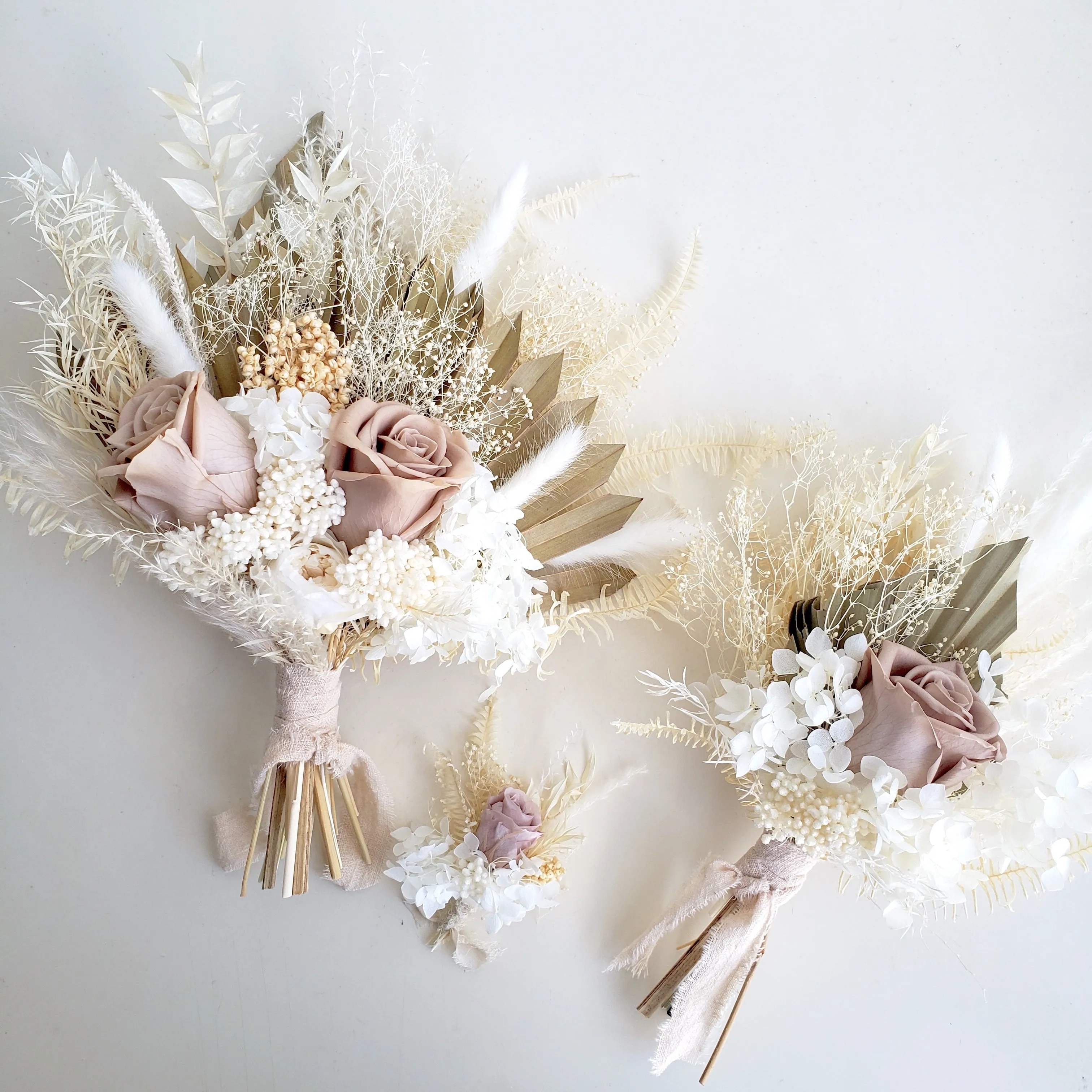 Beige Boho Dried Flower Bouquet