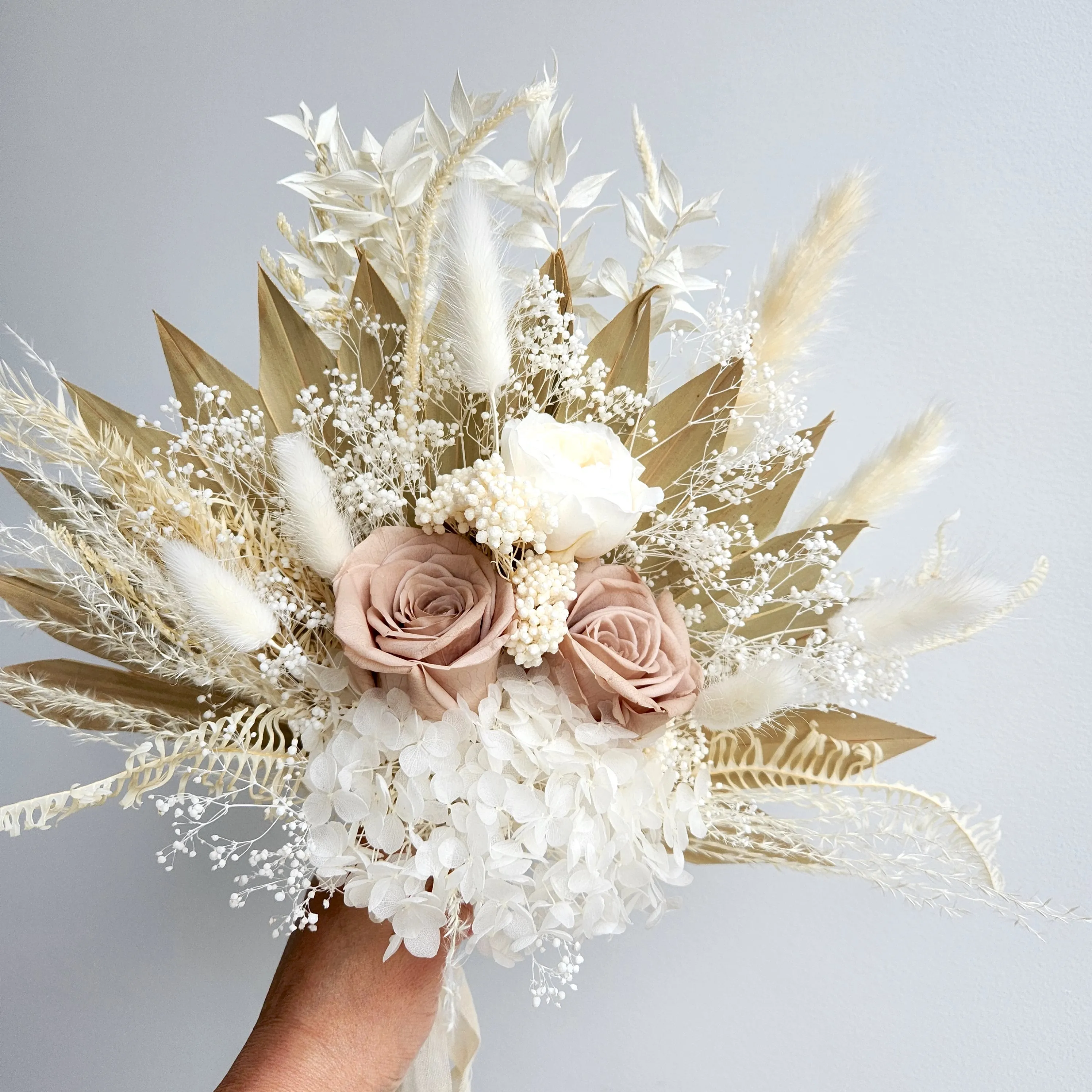 Beige Boho Dried Flower Bouquet