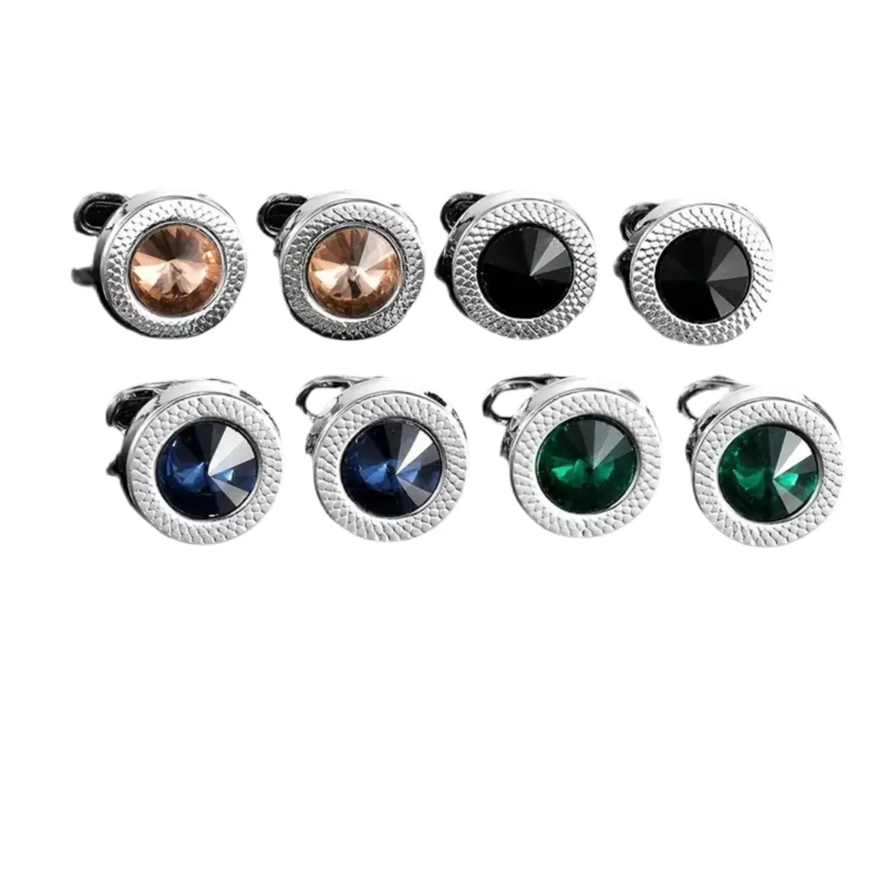 Black Rhinestone Cufflinks