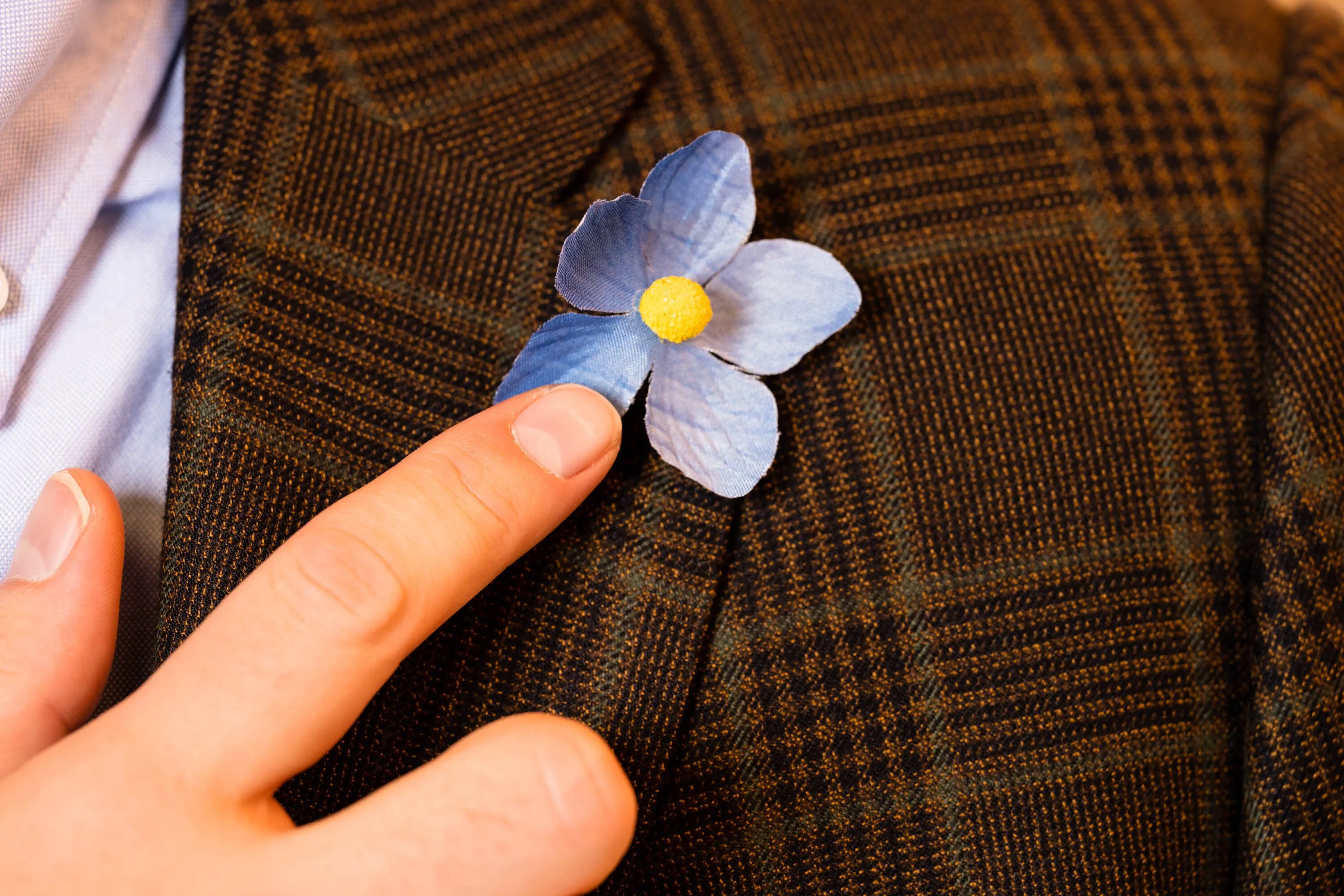 Blue Forget-Me-Not Boutonnière Flower