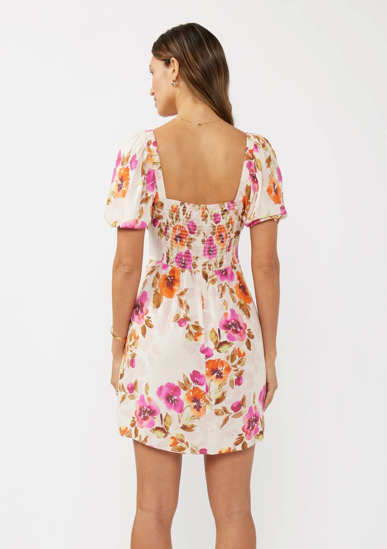 Blushing Meadow Tie Waist Mini Dress