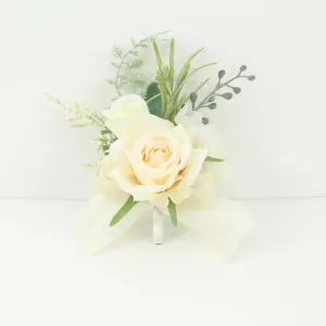 Boutonniere Bridal Wrist Corsage Wedding Silk Rose Calla Lily Flower