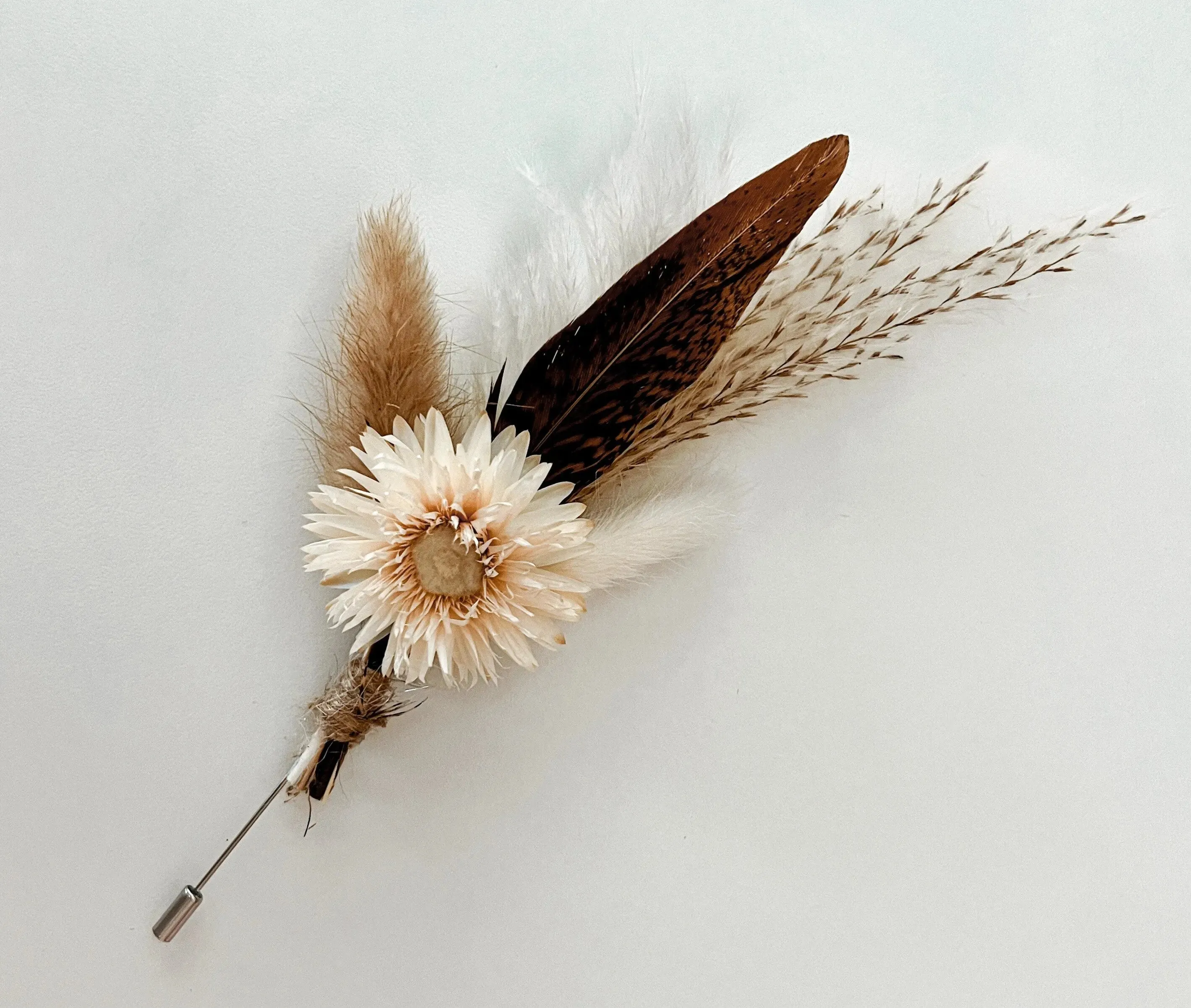 Boutonniere - Rustic Brown (customizable)