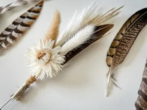 Boutonniere - Rustic Brown (customizable)