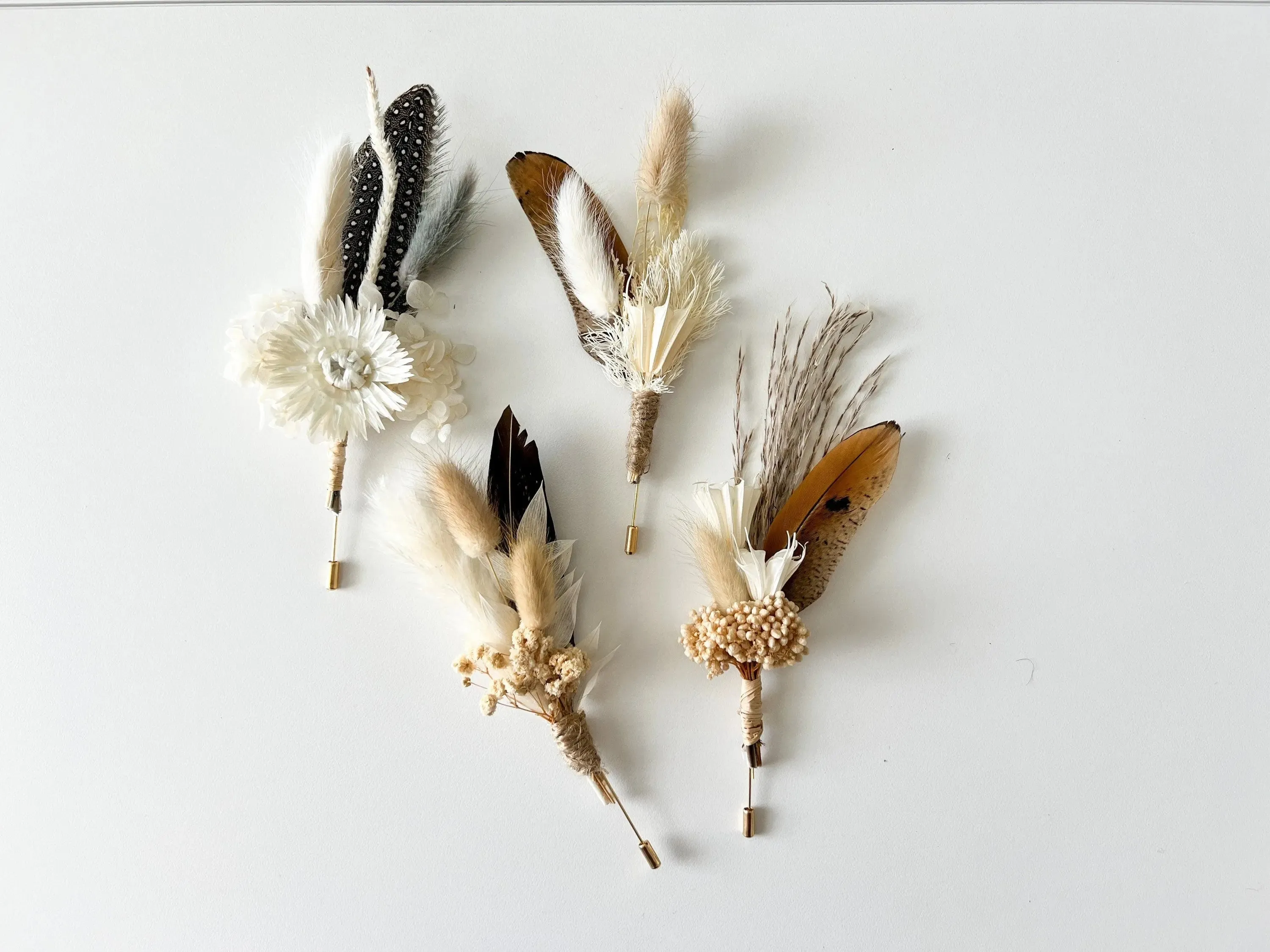Boutonniere - Rustic Neutral