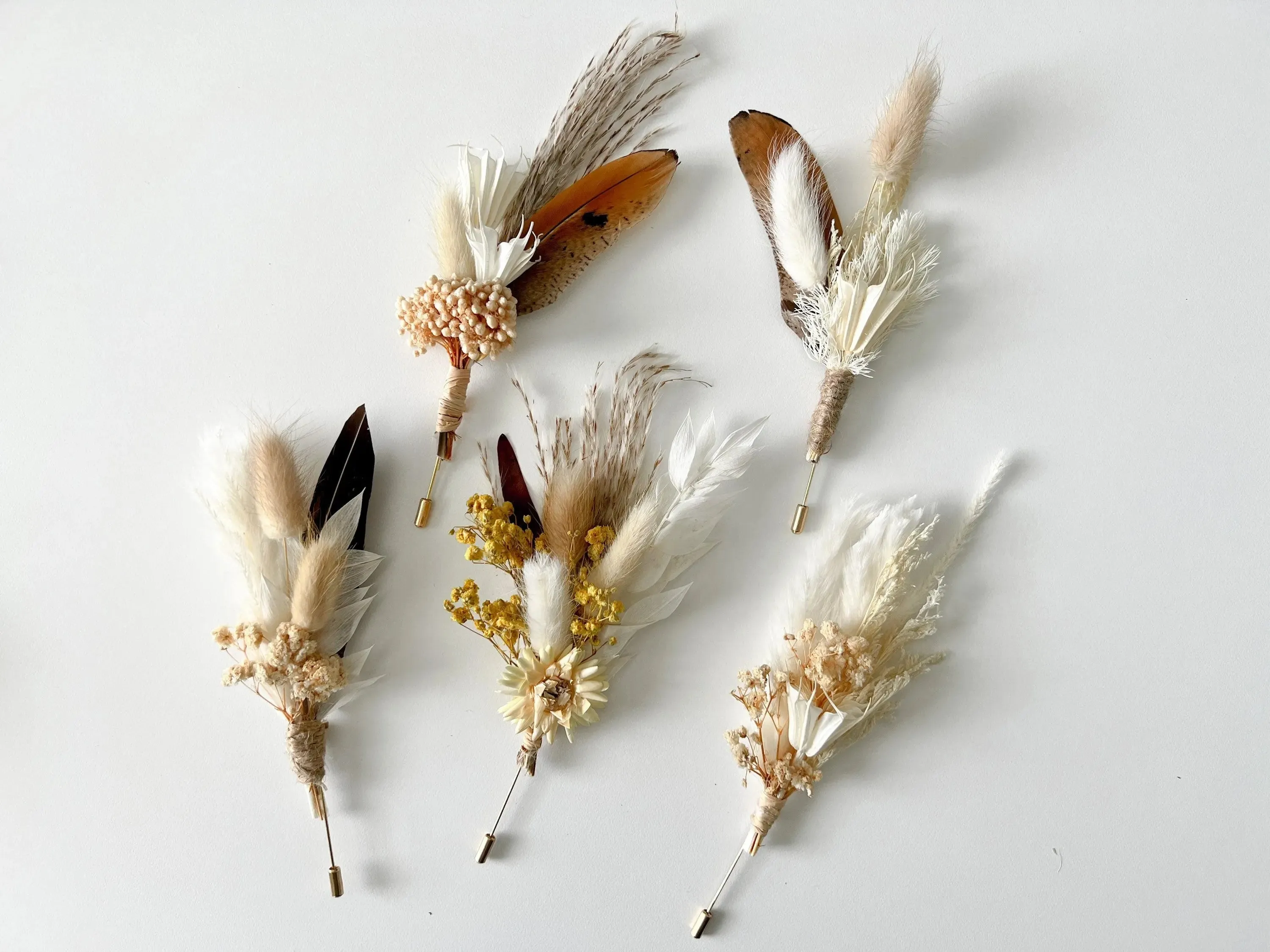 Boutonniere - Rustic Neutral