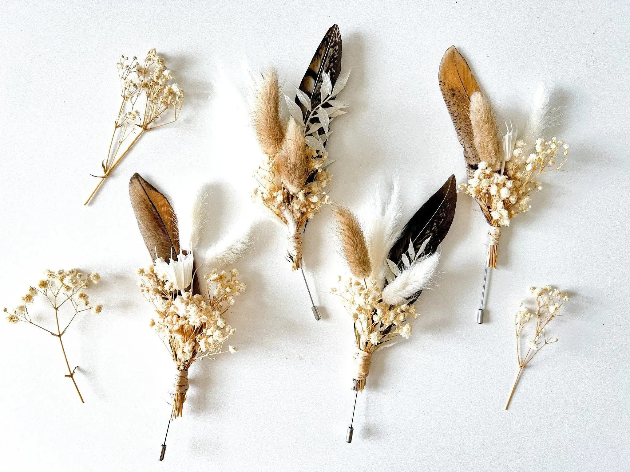 Boutonniere - Rustic Neutral