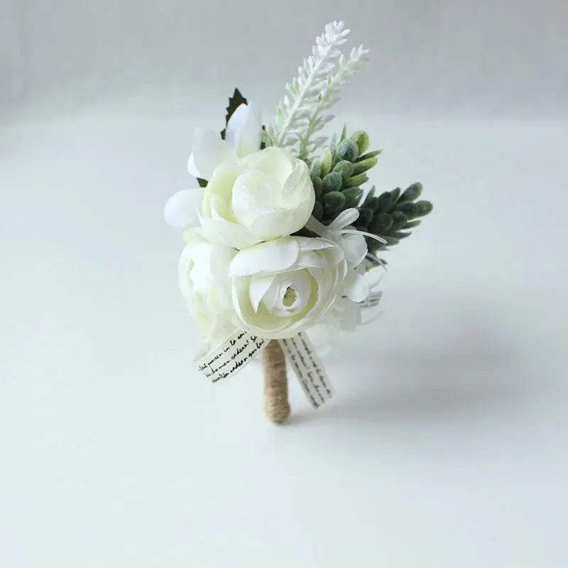 Boutonnieres Buttonhole Rose Brooch & Wedding Corsages
