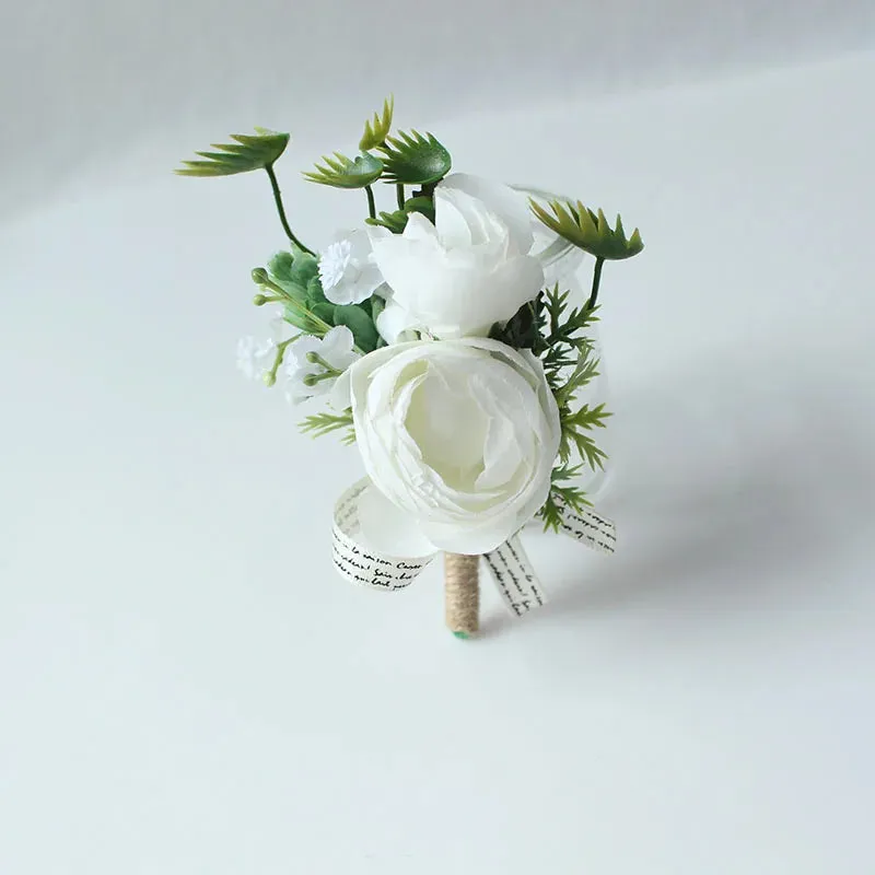 Boutonnieres Buttonhole Rose Brooch & Wedding Corsages