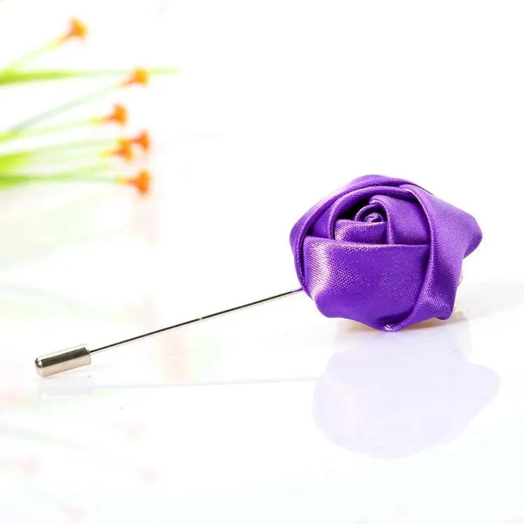 Boutonnieres Corsage Mensuit Men Buttonhole Unique Ribbon Brooch Pins Wedding Roses Accessories Flower for Lapel Excellent Groom Marriage
