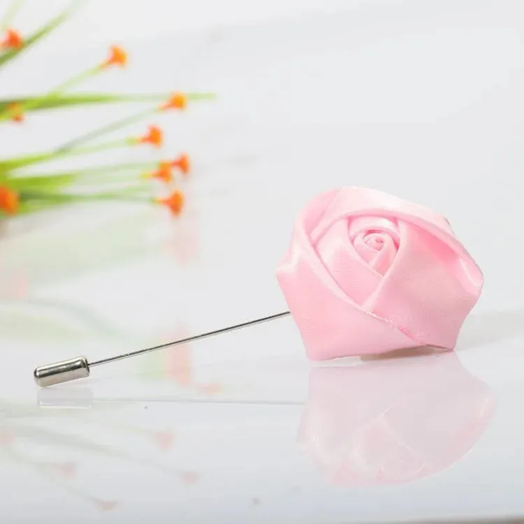 Boutonnieres Corsage Mensuit Men Buttonhole Unique Ribbon Brooch Pins Wedding Roses Accessories Flower for Lapel Excellent Groom Marriage