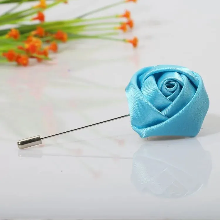 Boutonnieres Corsage Mensuit Men Buttonhole Unique Ribbon Brooch Pins Wedding Roses Accessories Flower for Lapel Excellent Groom Marriage