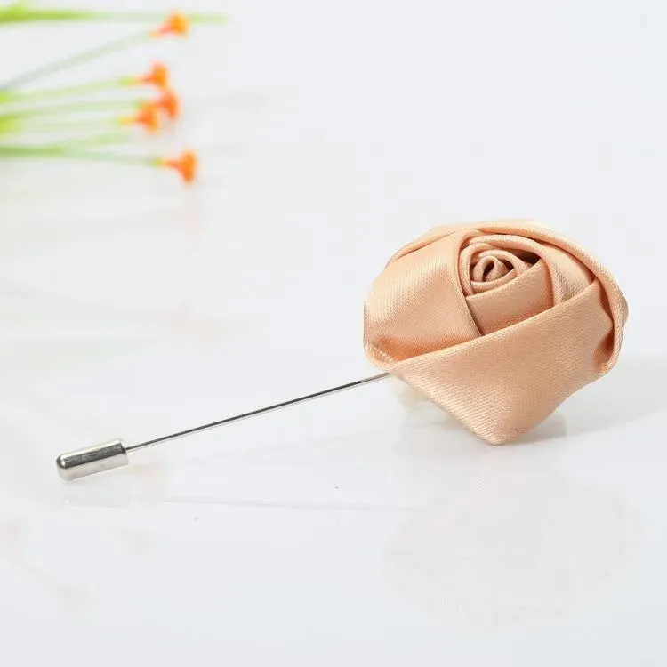 Boutonnieres Corsage Mensuit Men Buttonhole Unique Ribbon Brooch Pins Wedding Roses Accessories Flower for Lapel Excellent Groom Marriage