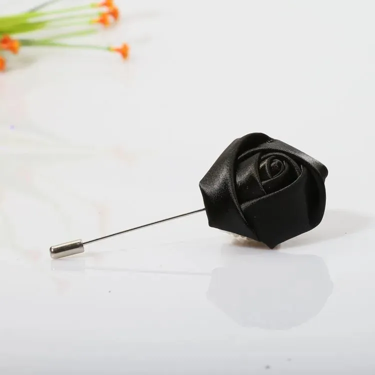 Boutonnieres Corsage Mensuit Men Buttonhole Unique Ribbon Brooch Pins Wedding Roses Accessories Flower for Lapel Excellent Groom Marriage