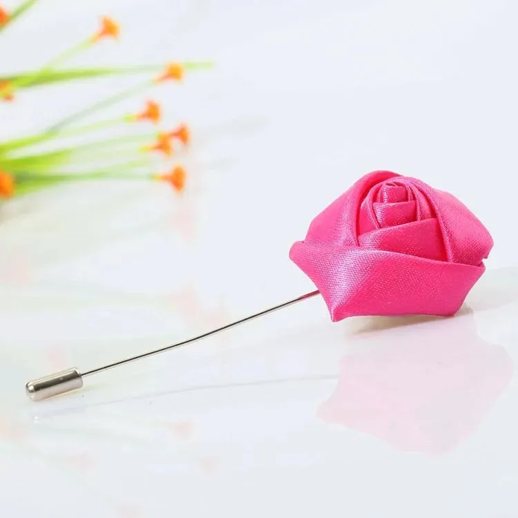 Boutonnieres Corsage Mensuit Men Buttonhole Unique Ribbon Brooch Pins Wedding Roses Accessories Flower for Lapel Excellent Groom Marriage