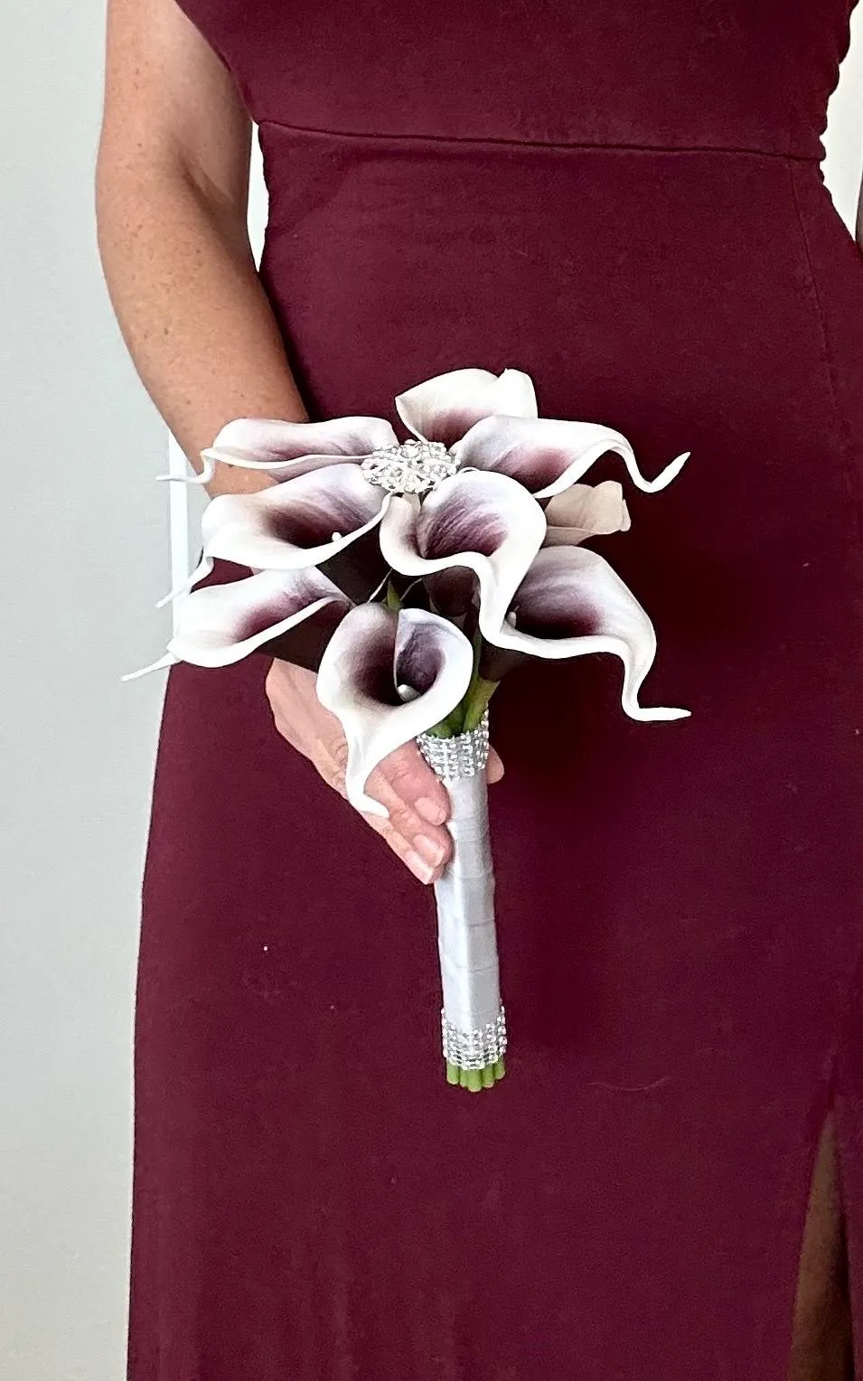Burgundy and White Wedding Flower Package