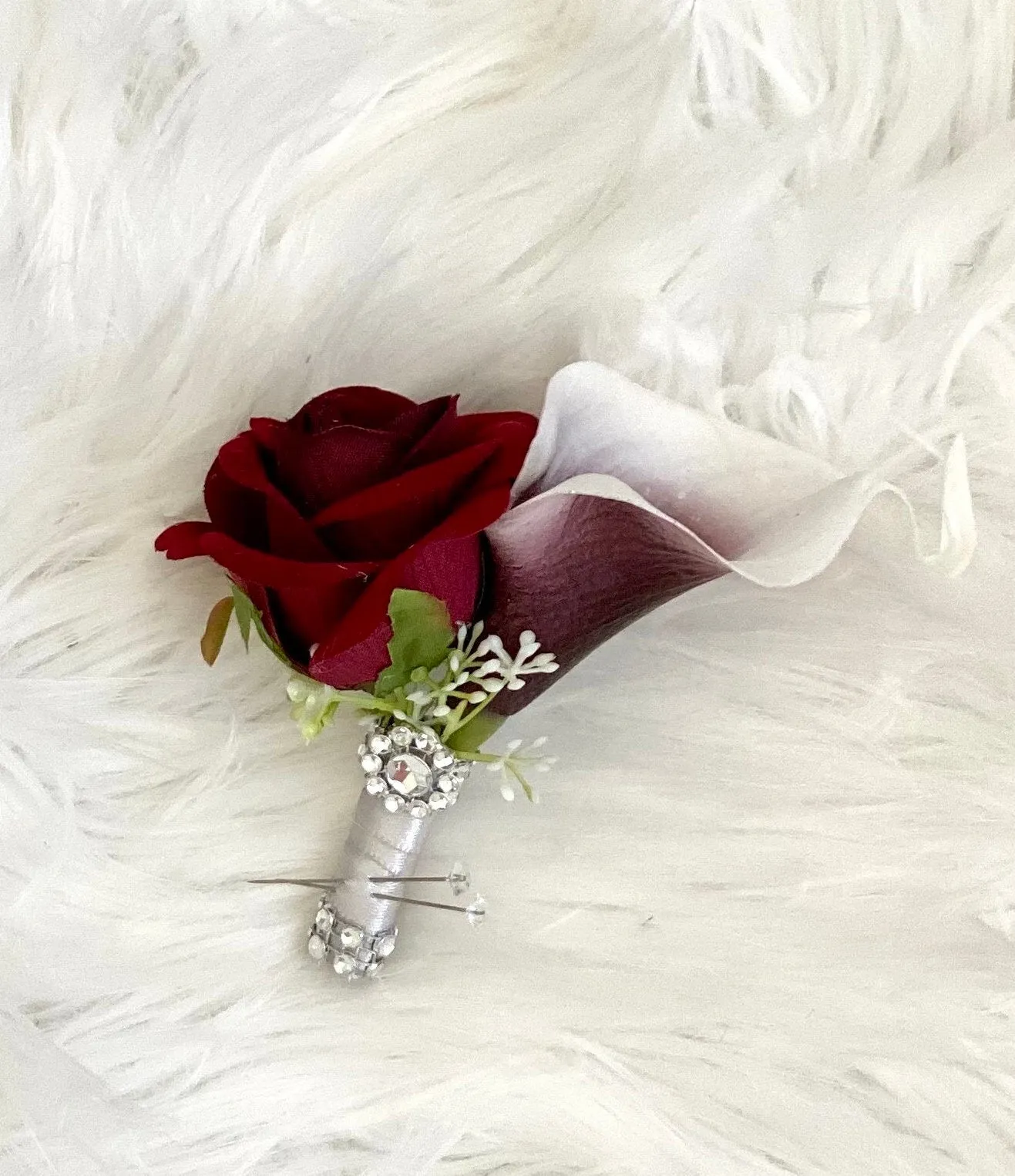 Burgundy and White Wedding Flower Package