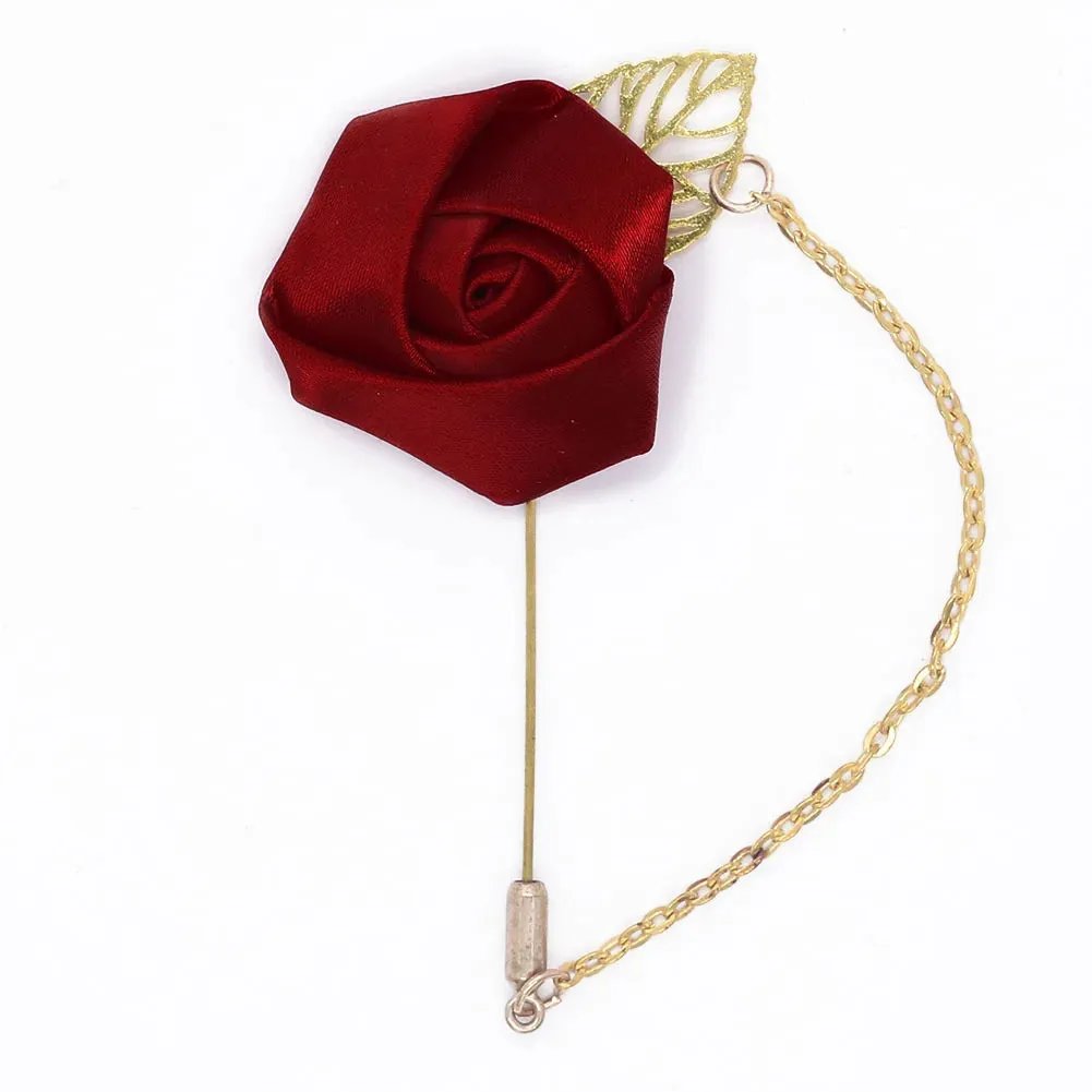 Burgundy Boutonnieres Wedding Accessories Groom