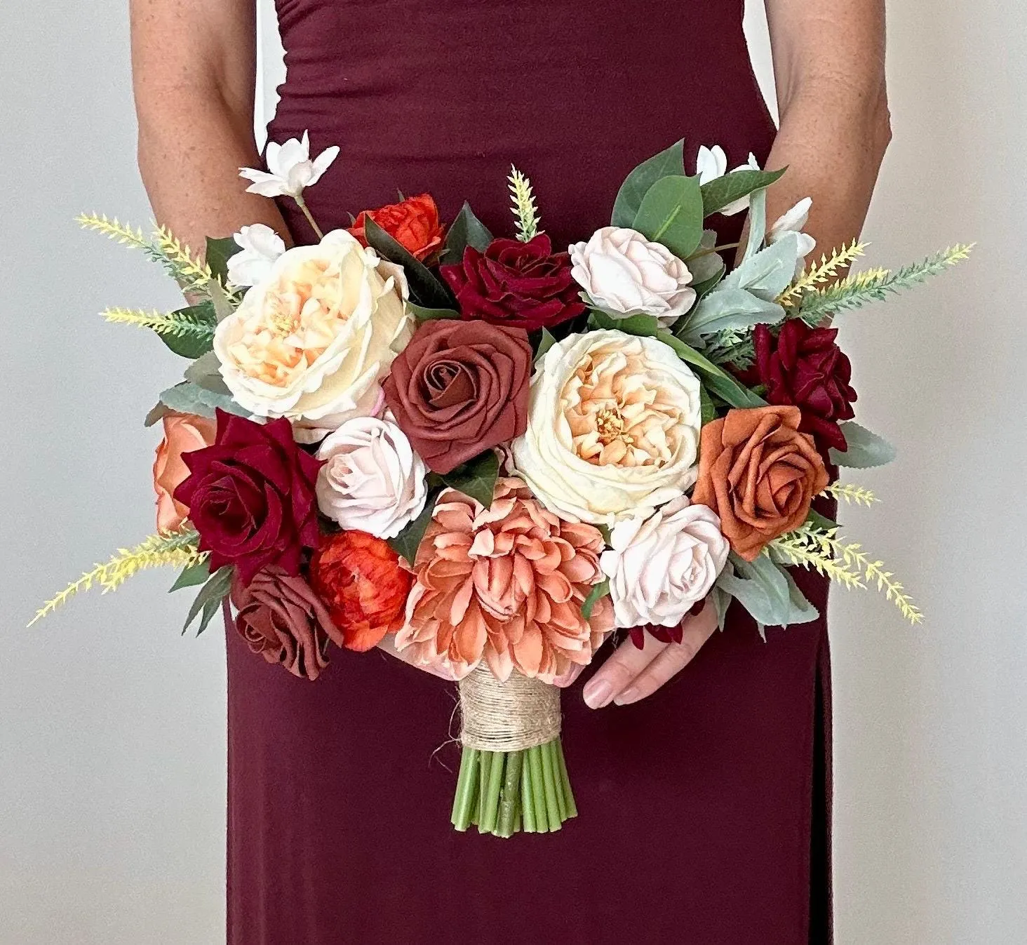Burnt Orange, Terracotta, Burgundy Bouquet