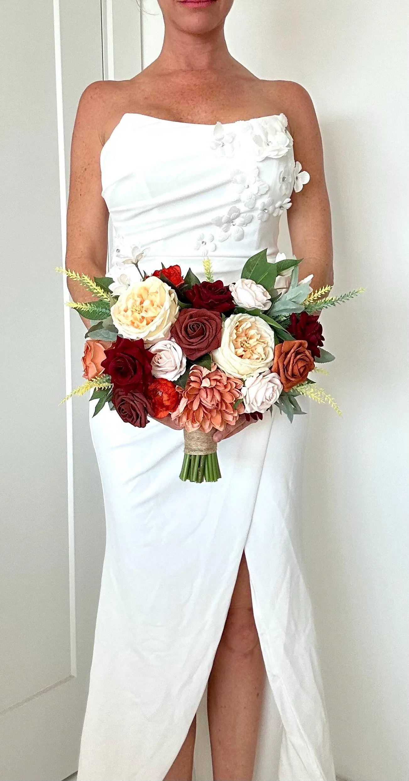 Burnt Orange, Terracotta, Burgundy Bouquet