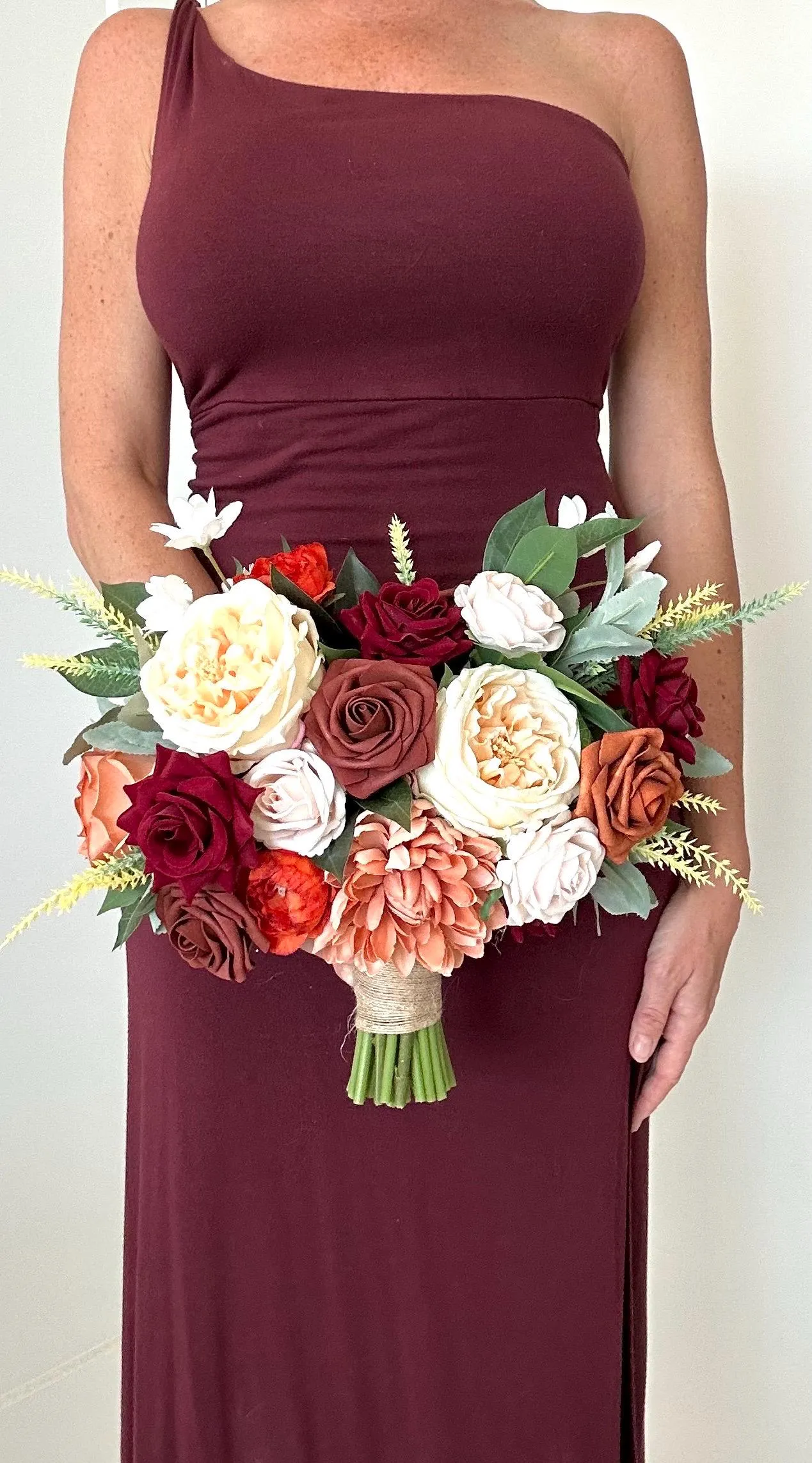 Burnt Orange, Terracotta, Burgundy Bouquet