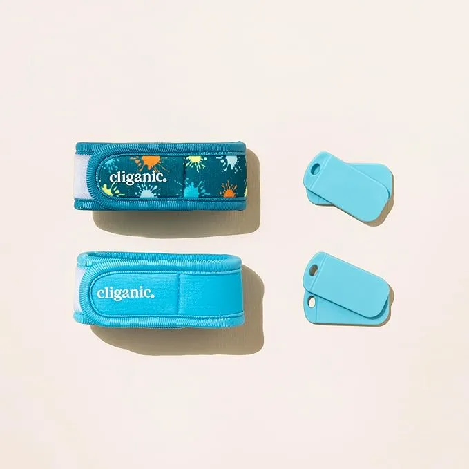 Cliganic Mosquito Repellent Pack (2 Wristbands   4 Refill Pellets) - Adjustable, Natural DEET-Free, Essential Oil Infused