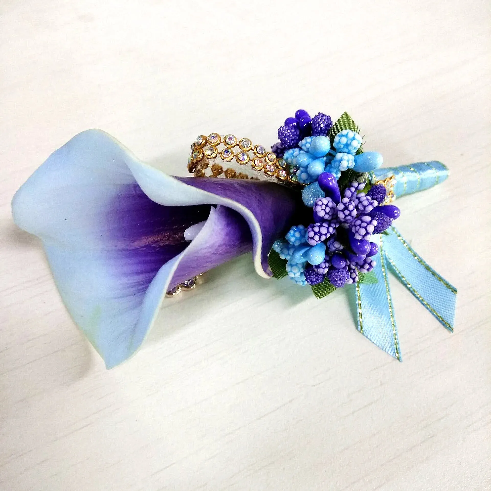 Corsage Boutonniere Pin Wedding Corsage Boutonniere for Groom Lily