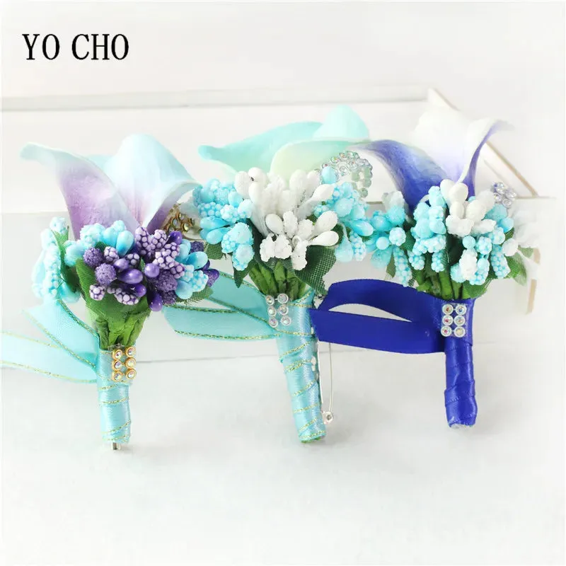 Corsage Boutonniere Pin Wedding Corsage Boutonniere for Groom Lily