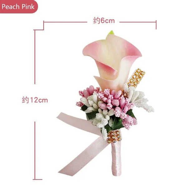 Corsage Boutonniere Pin Wedding Corsage Boutonniere for Groom Lily