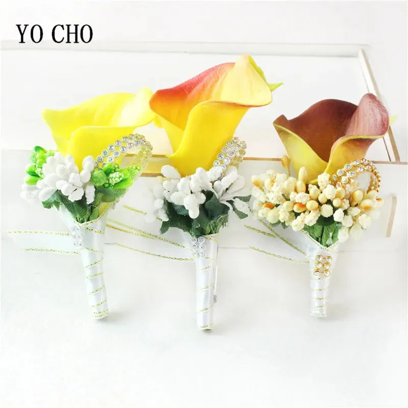 Corsage Boutonniere Pin Wedding Corsage Boutonniere for Groom Lily