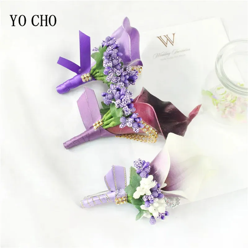 Corsage Boutonniere Pin Wedding Corsage Boutonniere for Groom Lily