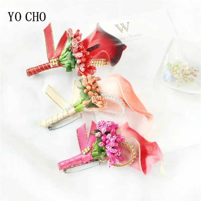 Corsage Boutonniere Pin Wedding Corsage Boutonniere for Groom Lily