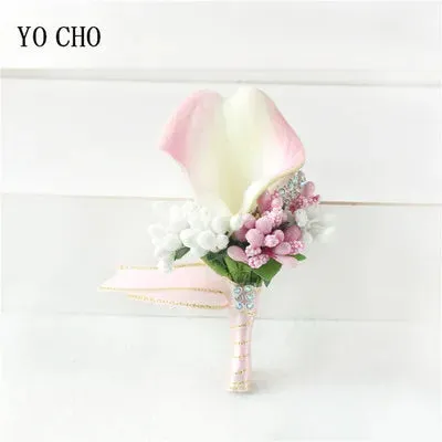 Corsage Boutonniere Pin Wedding Corsage Boutonniere for Groom Lily
